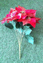 Load image into Gallery viewer, Red poinsettia Bunch (5 flowers)
