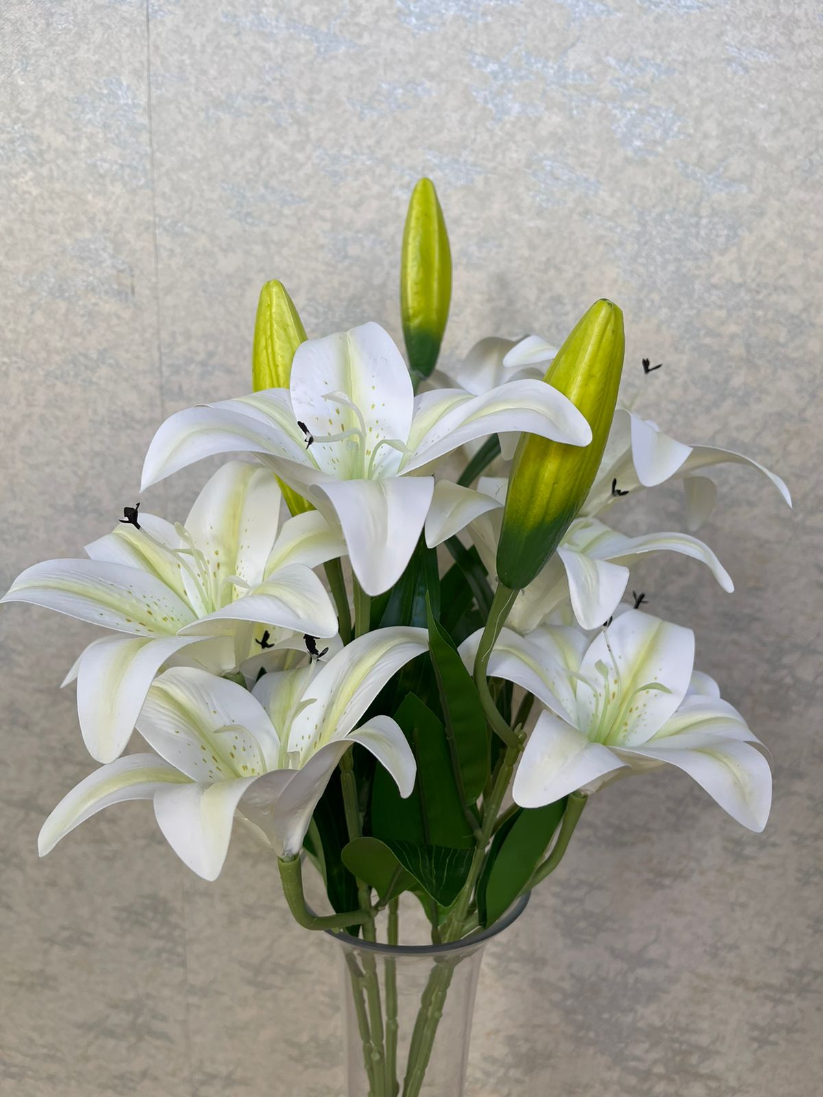 Real feel 9 flower tiger lilly bunch(H:58cm W:30cm)