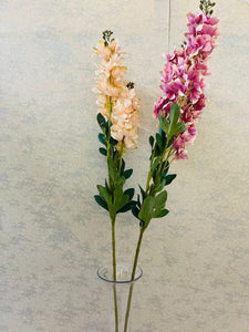 Three sprig delphinium flower