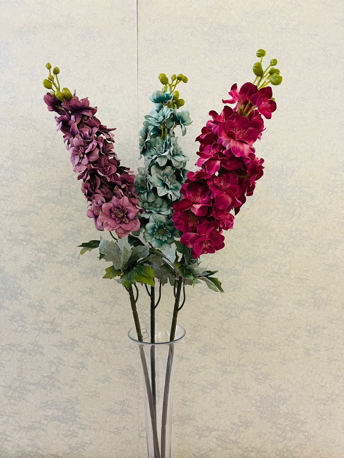 Autumn delphinium sprig