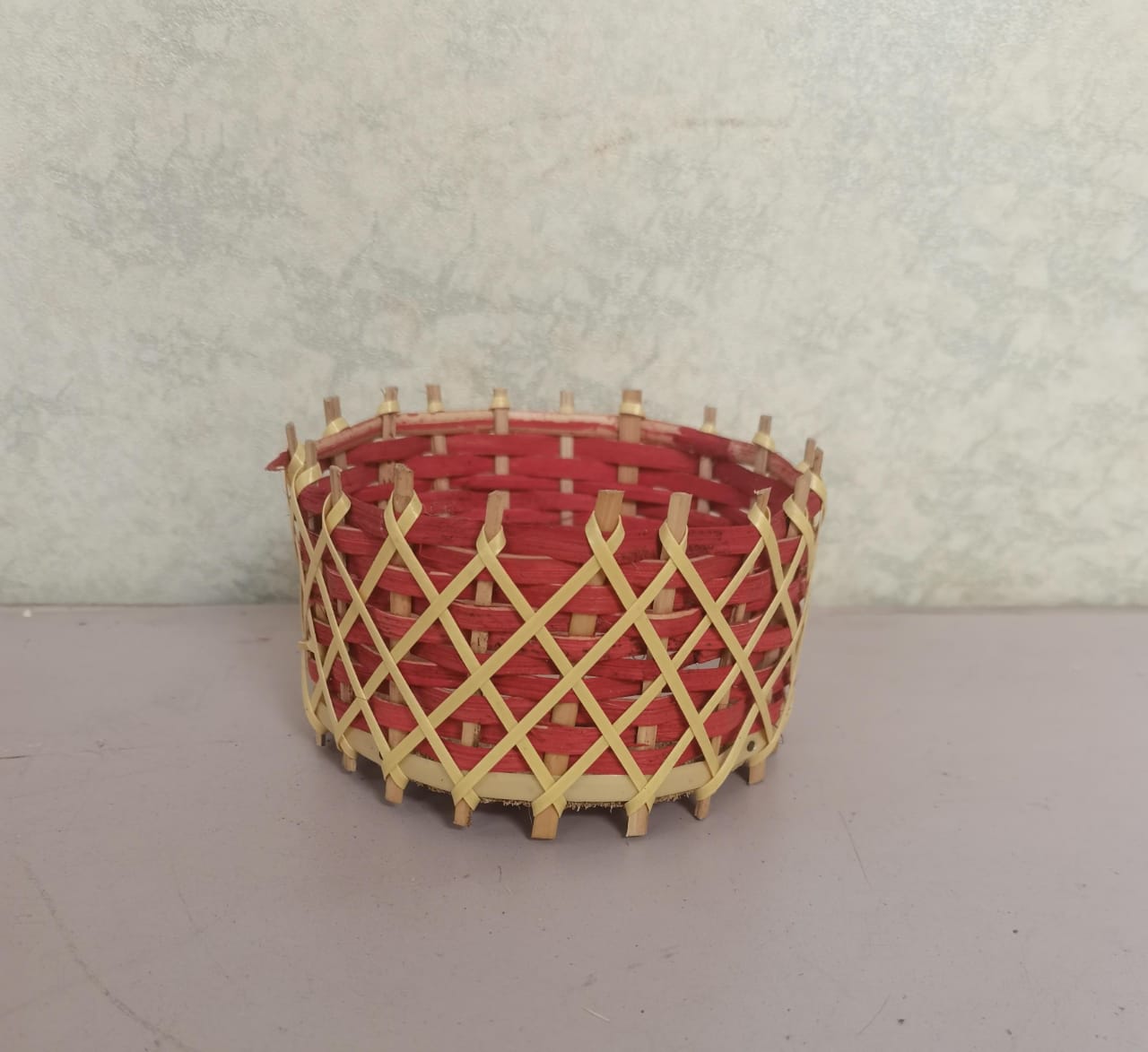 Cane coloured mini basket