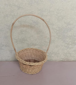 Cane mini basket with handle