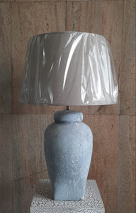 60cm Table Top Ceramic Lamp (with Beige Shade) - Green Gardens Mihiliya (Pvt) Ltd