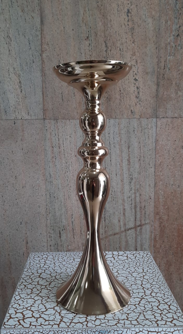 40cm Brass Candle Stand (Gold) - Green Gardens Mihiliya (Pvt) Ltd