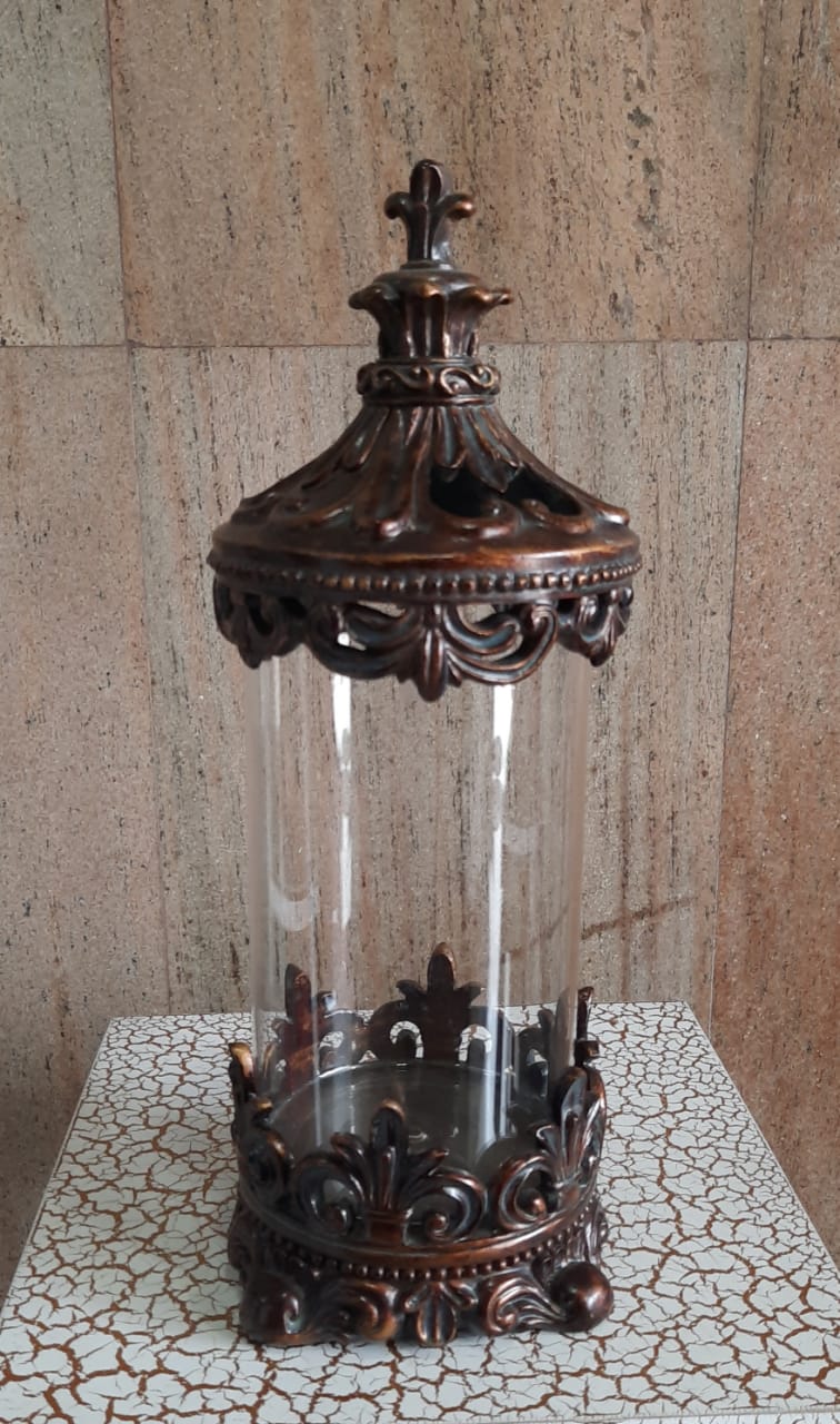 35cm Antique Jar with Lid (S) - Green Gardens Mihiliya (Pvt) Ltd