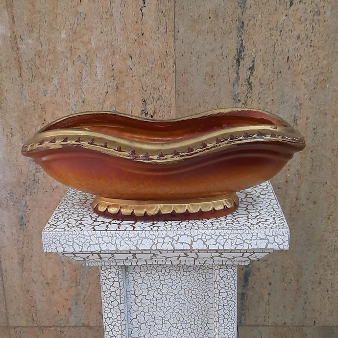 10cm Ceramic Maroon/Gold Base (35cm length) - Green Gardens Mihiliya (Pvt) Ltd