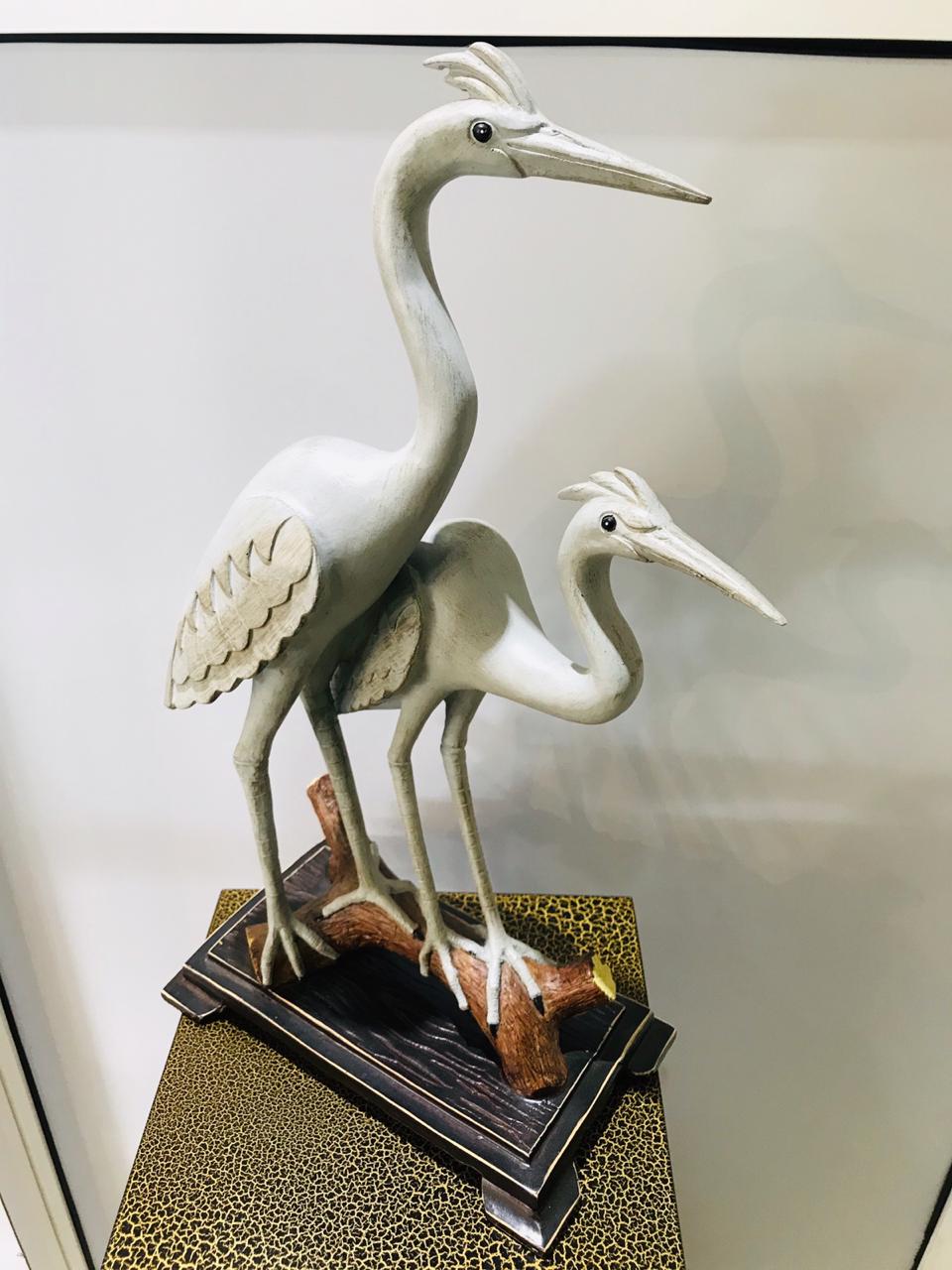 52cm Pair of Cranes (White) - Green Gardens Mihiliya (Pvt) Ltd
