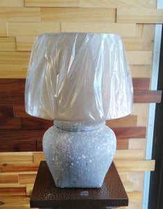45cm Table Top Ceramic Lamp (with Beige Shade) - Green Gardens Mihiliya (Pvt) Ltd