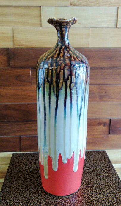 36cm Glazed Porcelain Vase (Authentic) - Green Gardens Mihiliya (Pvt) Ltd