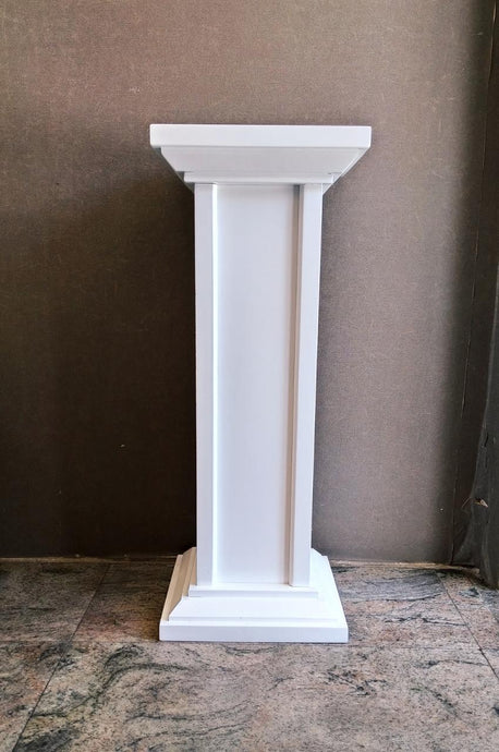 2.3ft Wooden Pillar (White) - Green Gardens Mihiliya (Pvt) Ltd