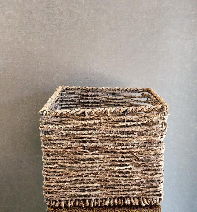 25cm Square Kithul Planter - Green Gardens Mihiliya (Pvt) Ltd