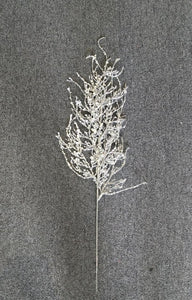 65cm Sea Queen Glitter Sprig (Silver)