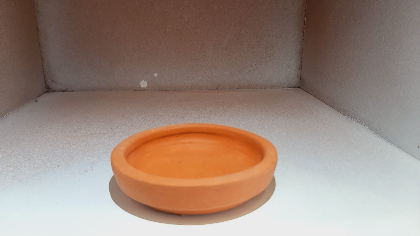 Clay Pot - Flat Circle Clay Dish