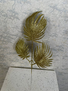 39cm Glitter leaf