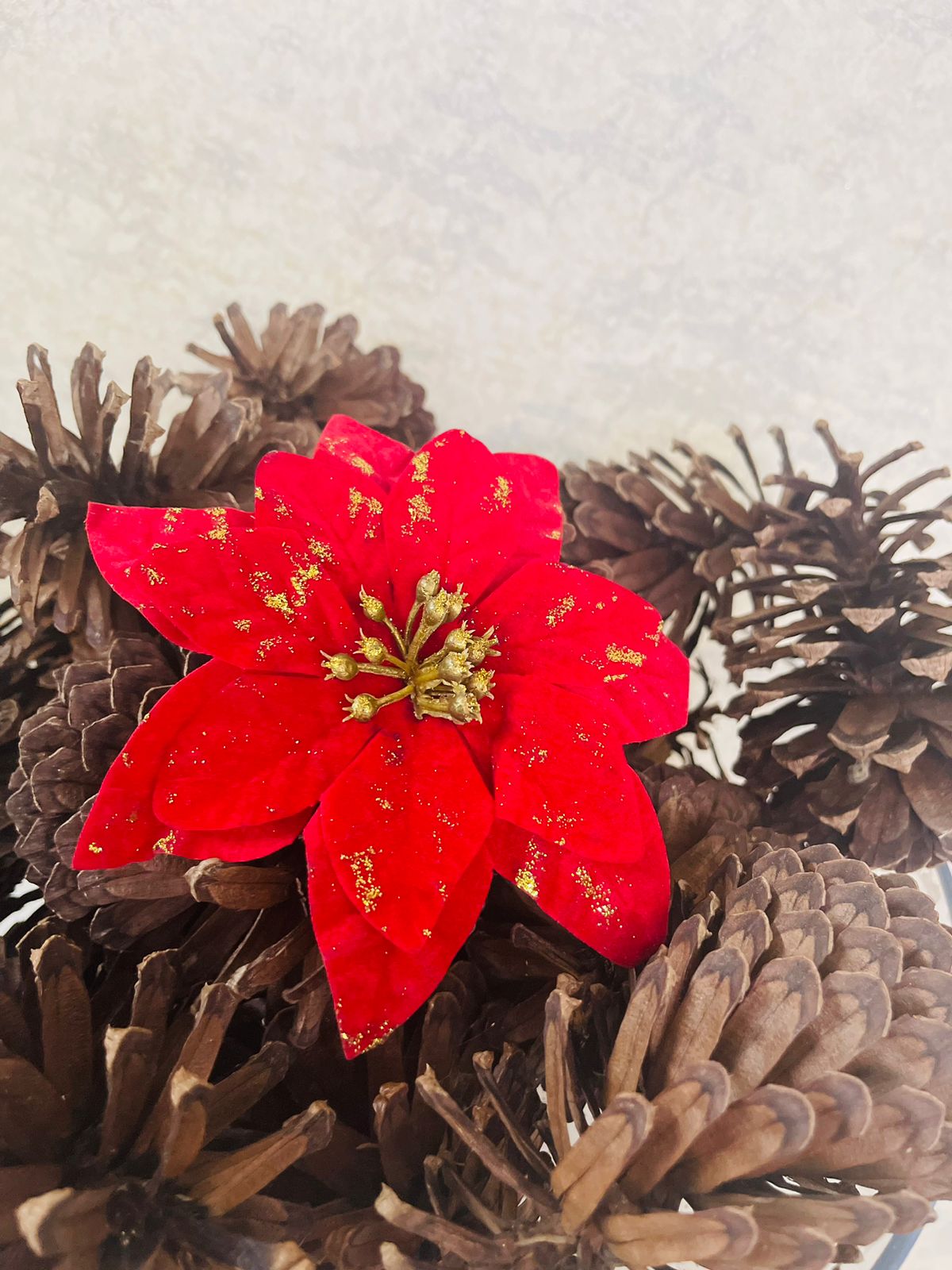 Single Poinsettia Flower S (Without stem)
