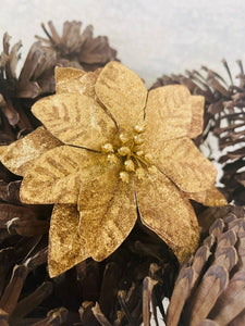 Single Poinsettia Flower L (Without stem)