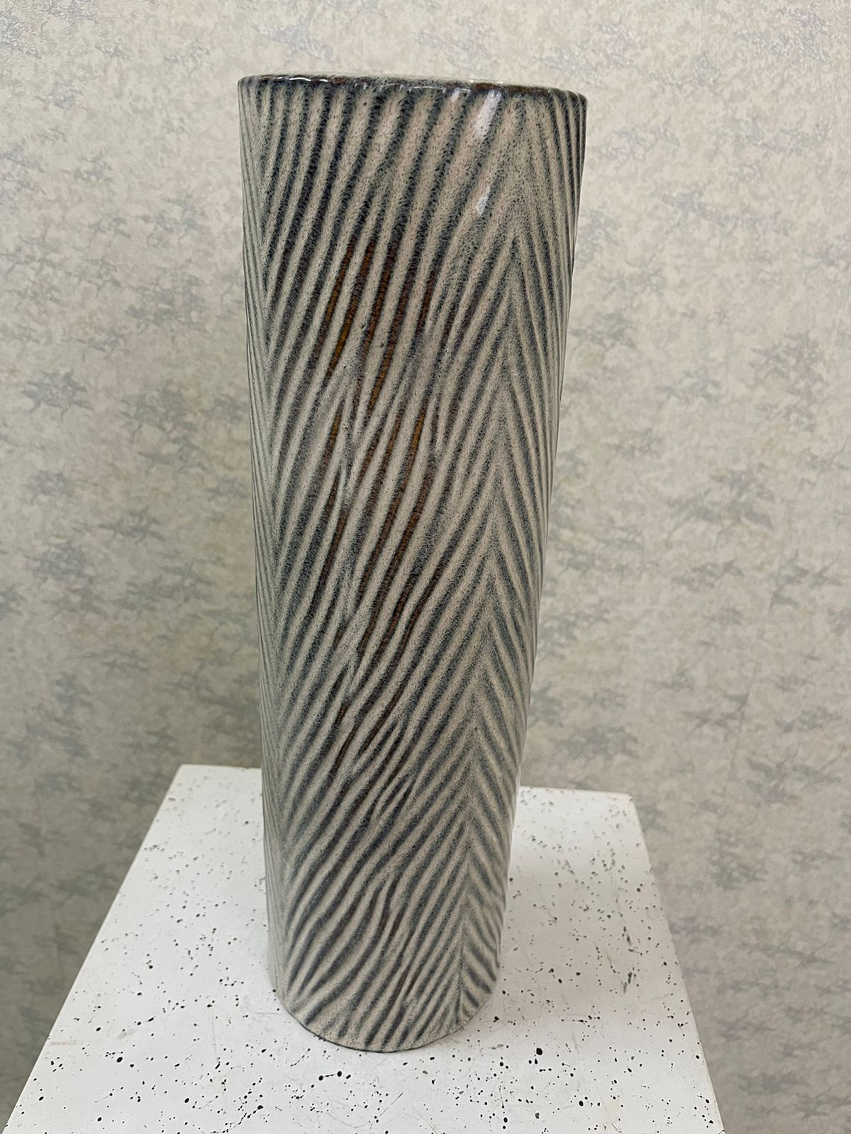 Ceramic Tall Vase With Design