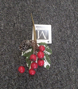 15cm Mini Pine Cone & Berry Twig - Green Gardens Mihiliya (Pvt) Ltd