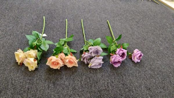 55cm Princess Rose Sprig 3 flower - Green Gardens Mihiliya (Pvt) Ltd